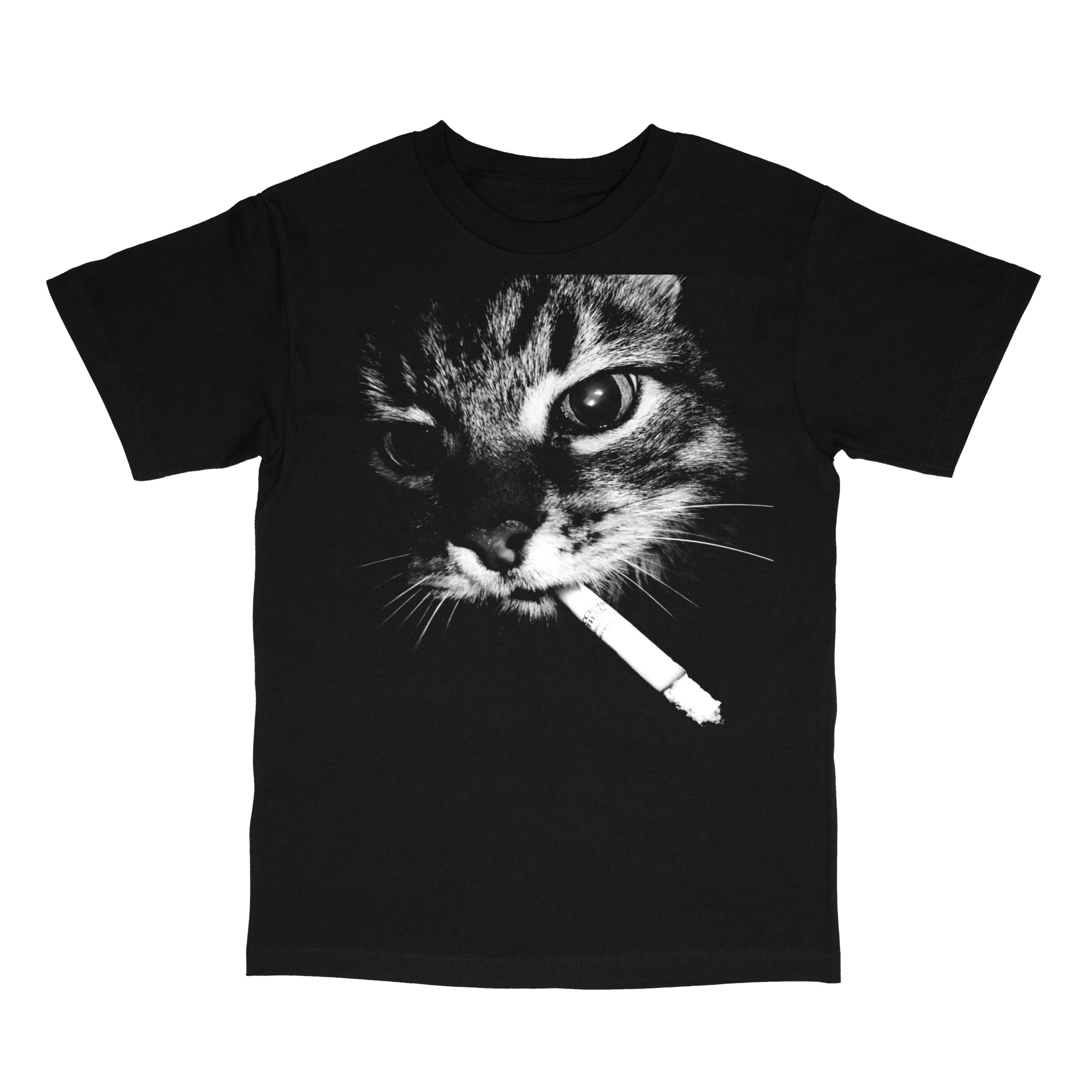 Smoking Cat Graphic T-Shirt