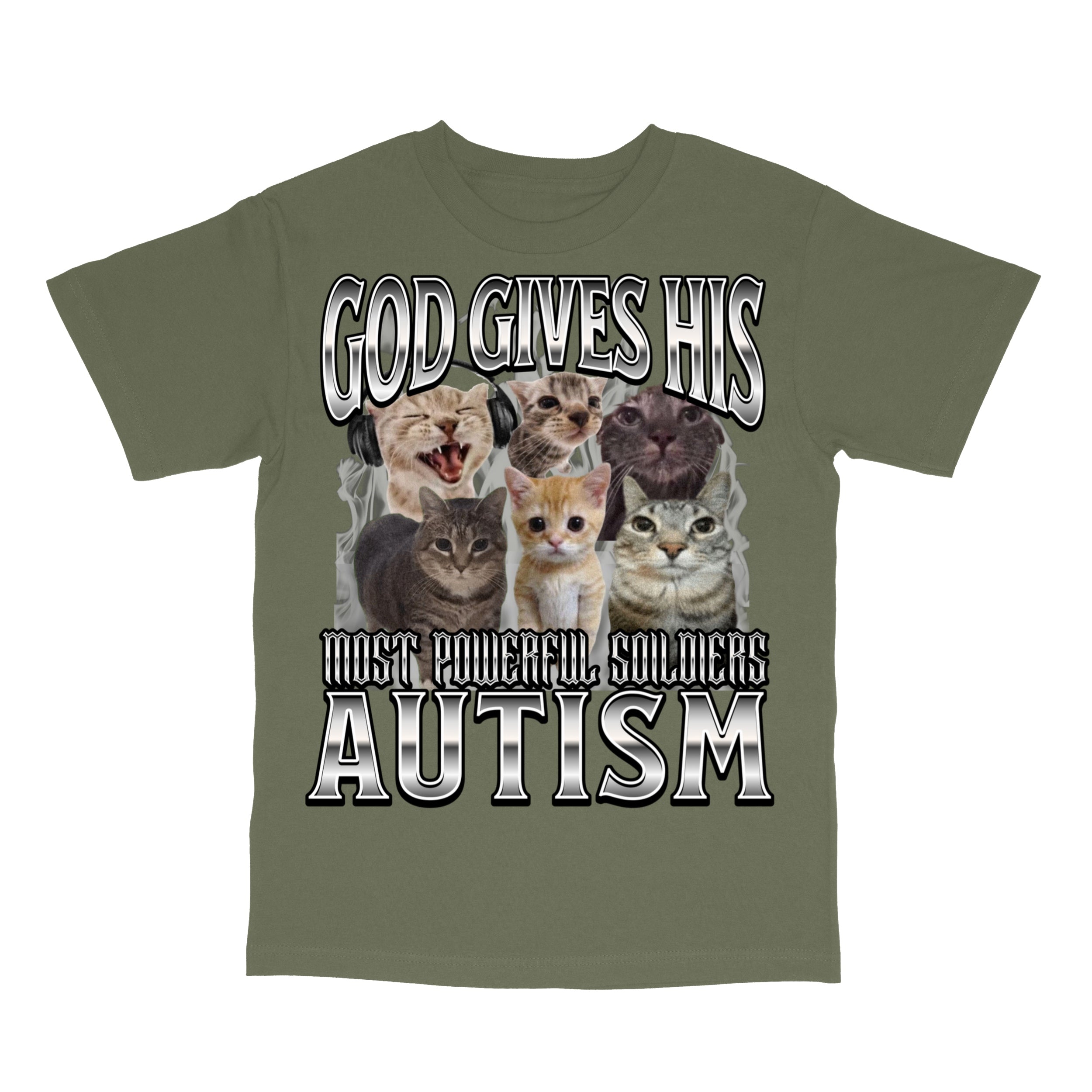 God Gives His Most Powerful Soldiers Autism T-Shirt
