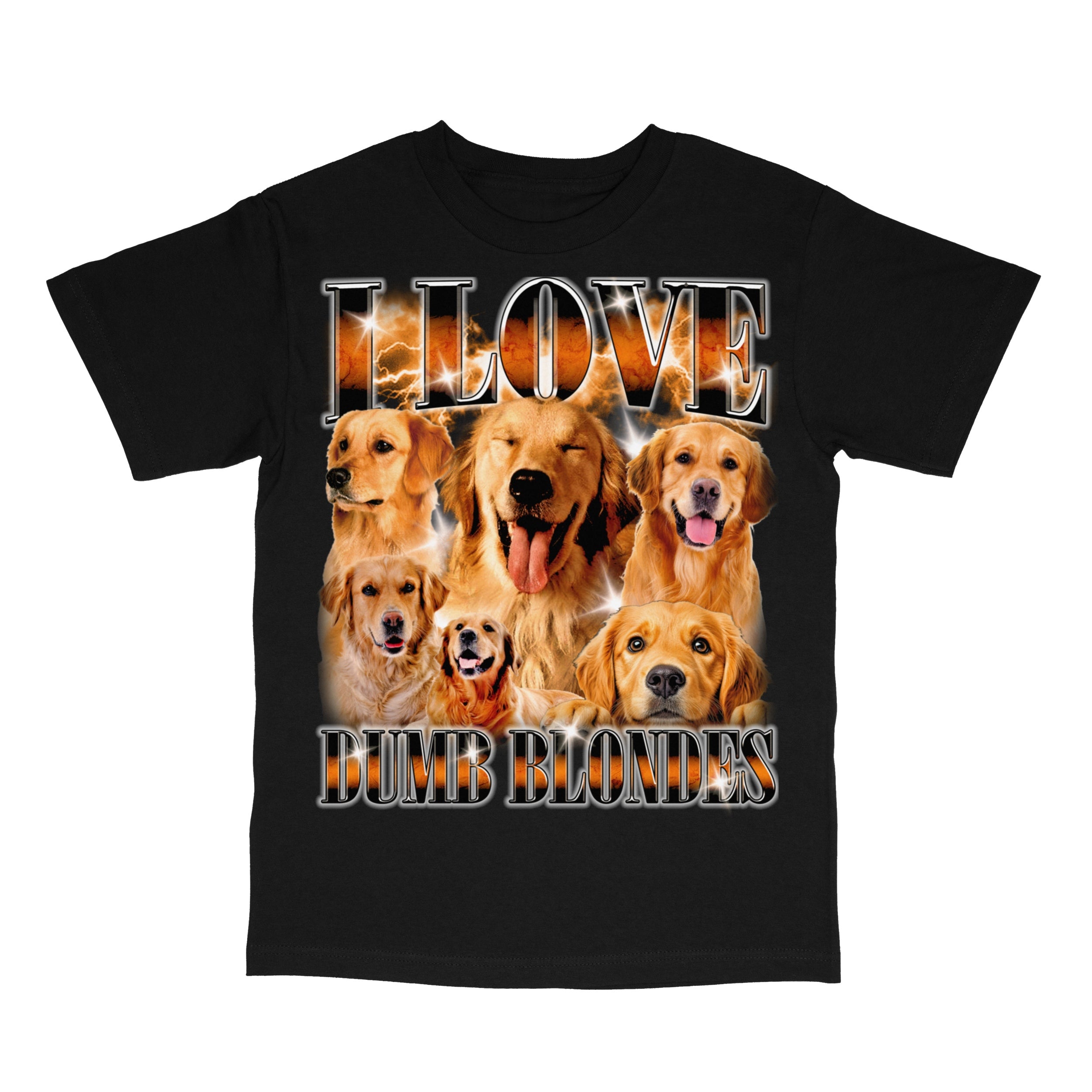I Love Dumb Blondes Funny Dog T-Shirt