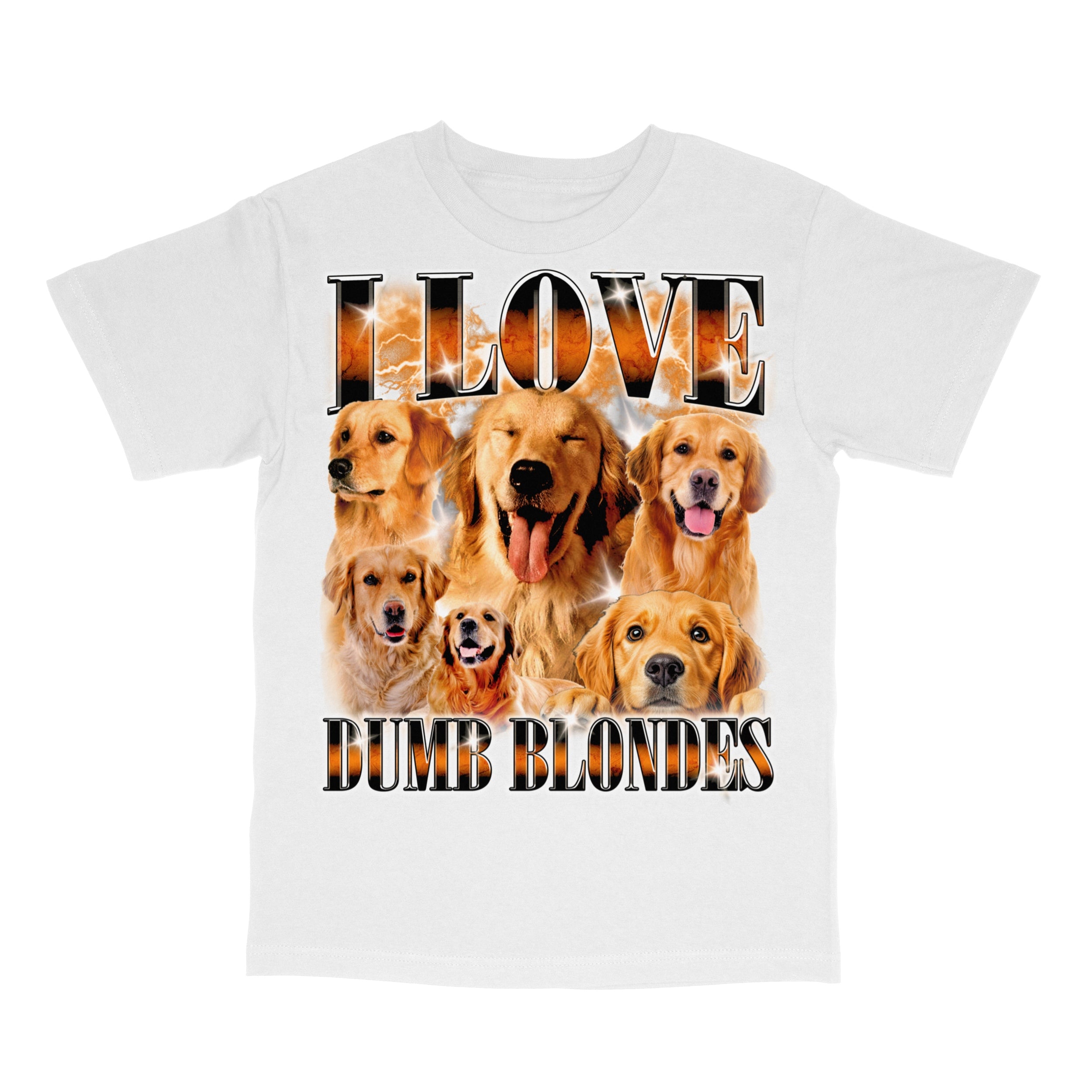 I Love Dumb Blondes Funny Dog T-Shirt