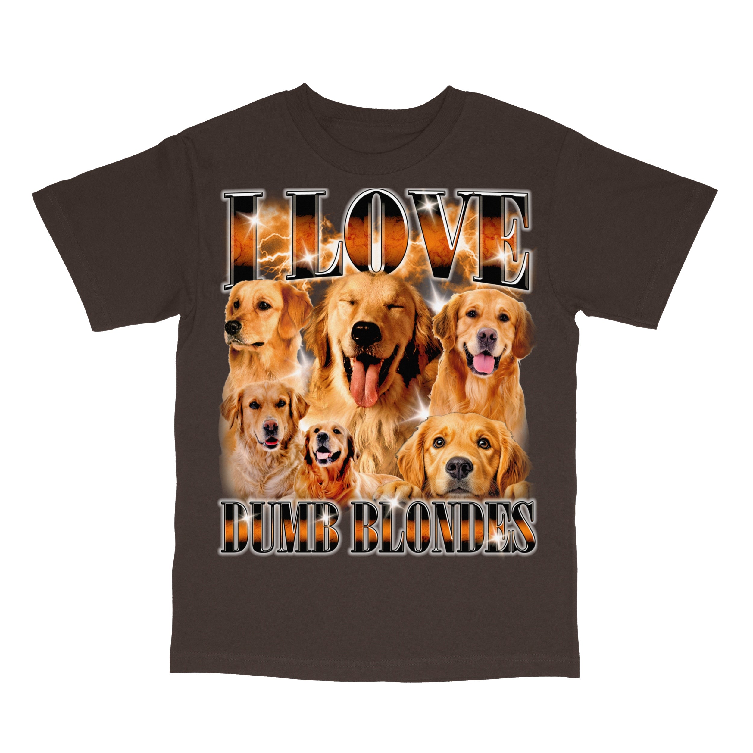 I Love Dumb Blondes Funny Dog T-Shirt