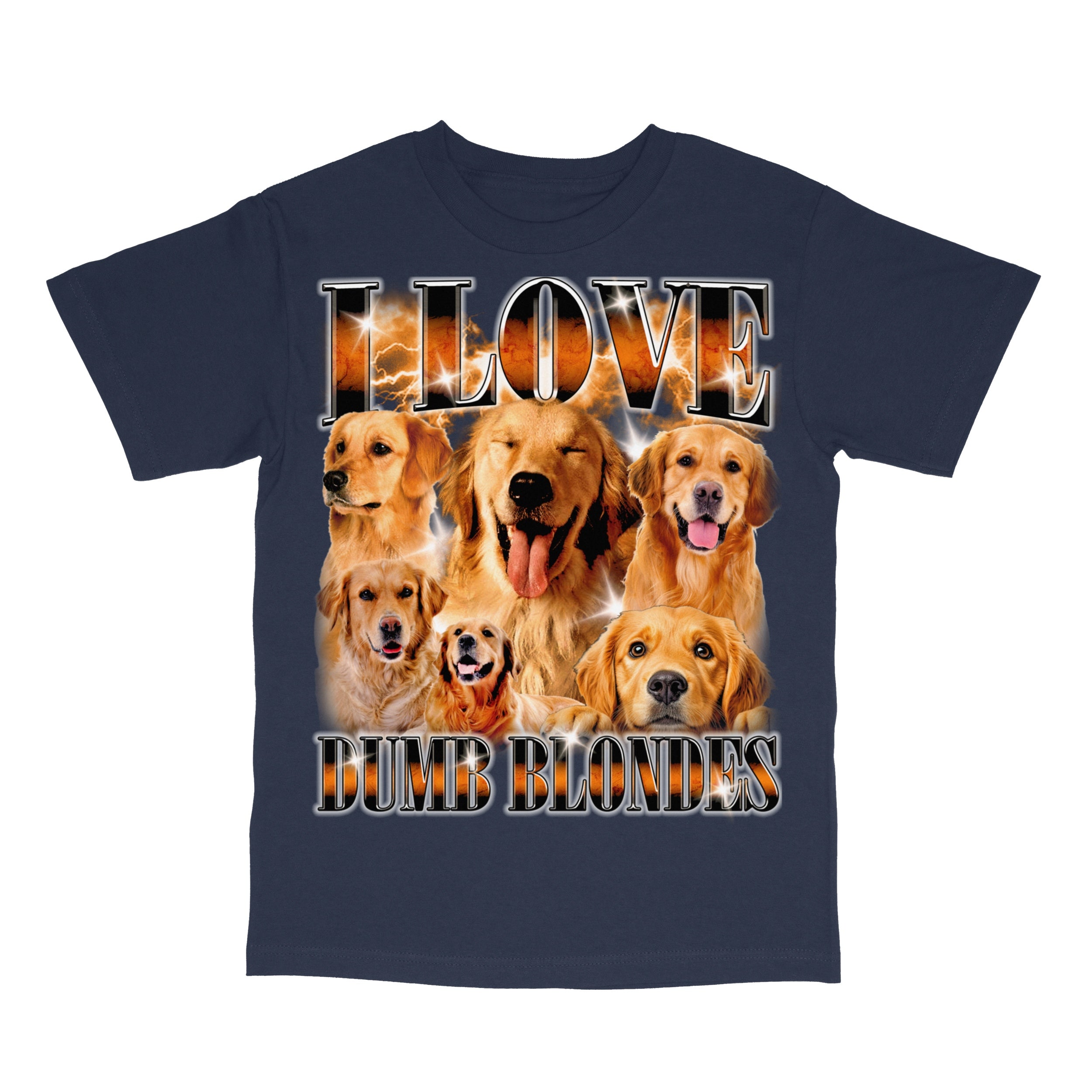 I Love Dumb Blondes Funny Dog T-Shirt