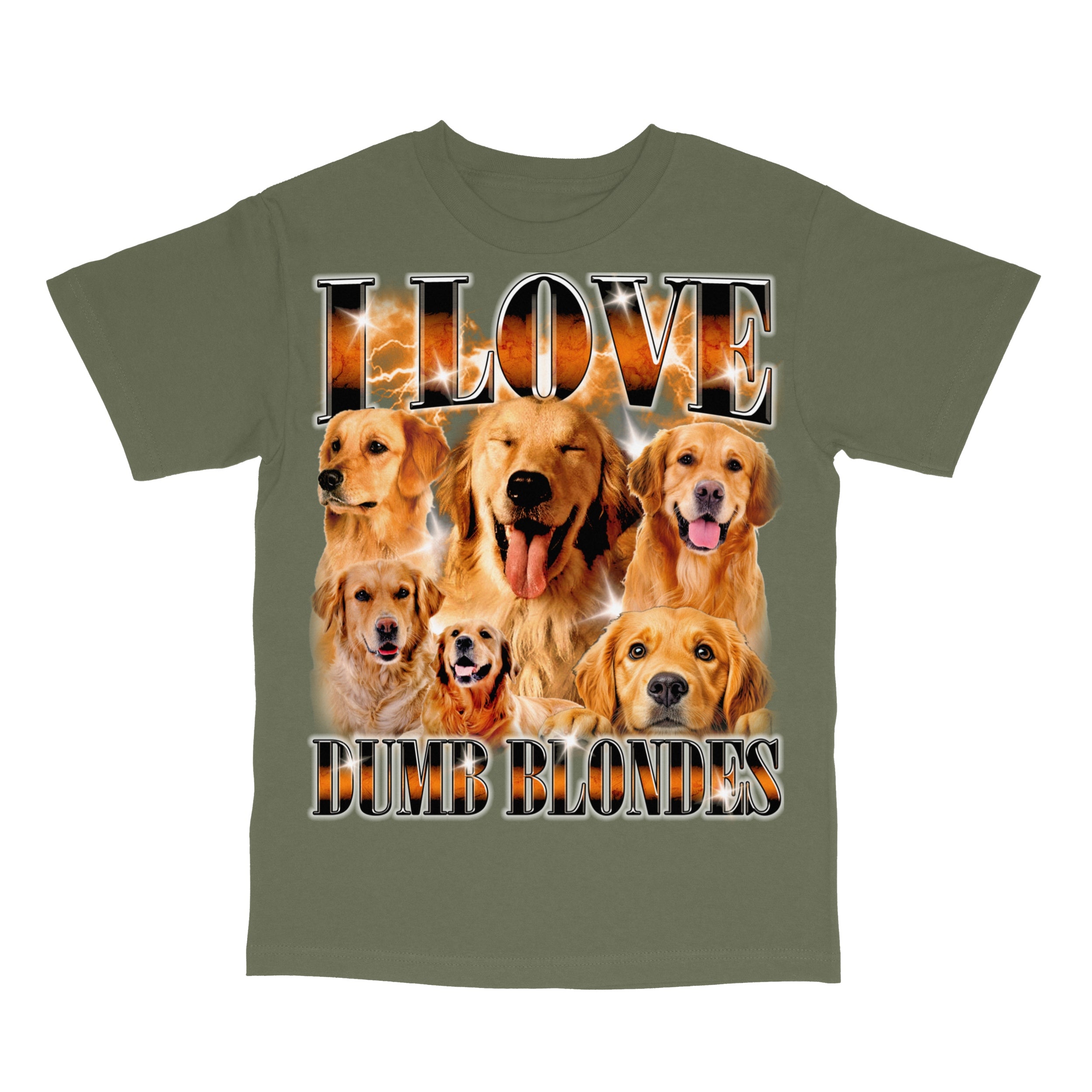 I Love Dumb Blondes Funny Dog T-Shirt